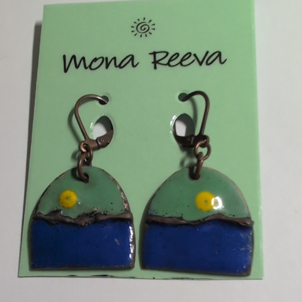 Green And Blue Earrings